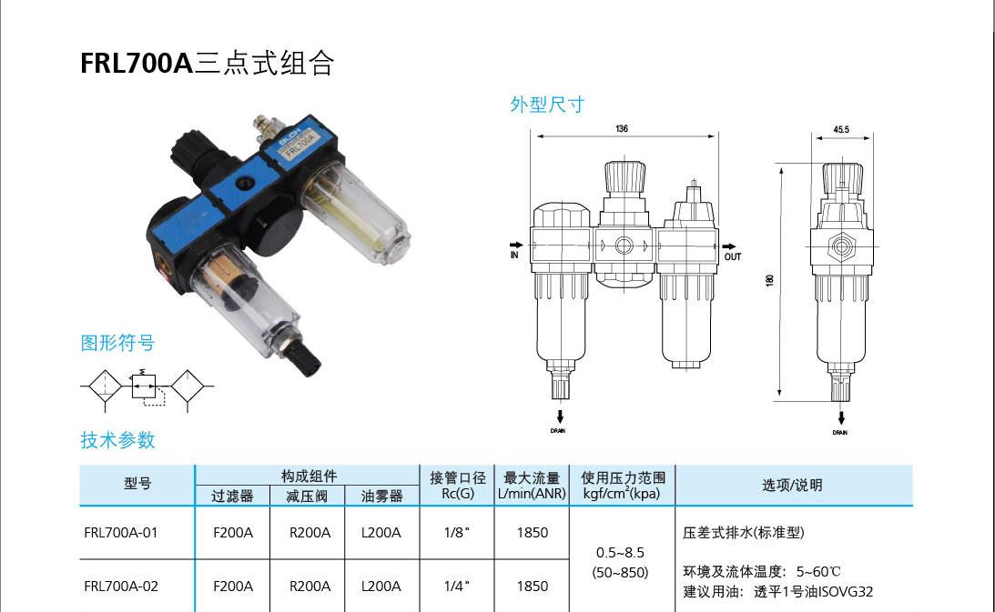 FRL700A系列三聯件
